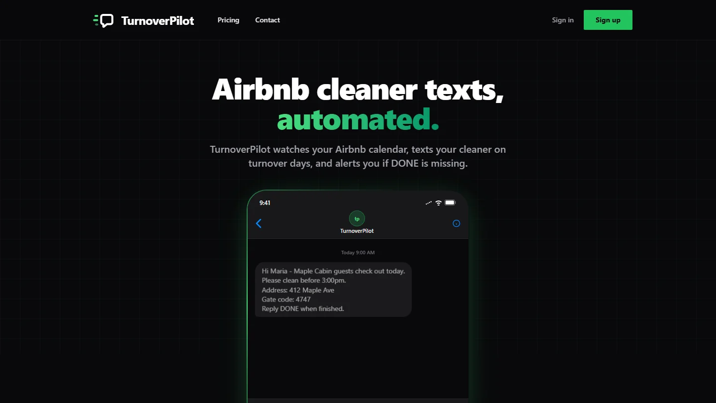 TurnoverPilot homepage